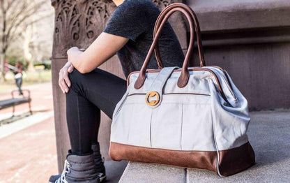 Cassia Weekender Bag Cassia Canvas Weekender Bag - Stone Gray