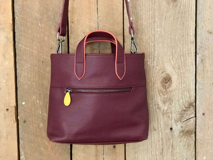 Atlantic Crossbody Satchel Burgundy