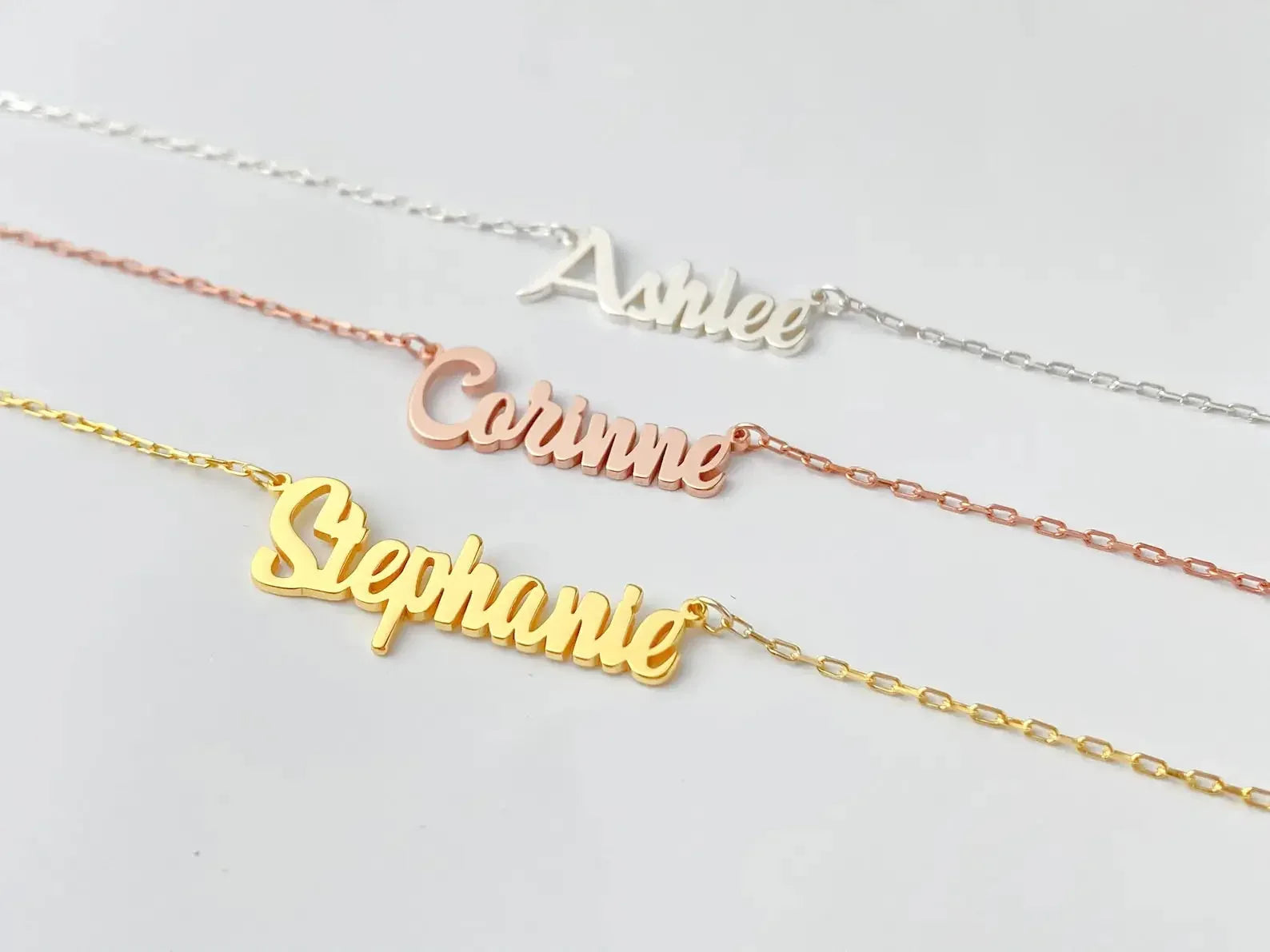 Name Necklace - personalized name necklace Gold