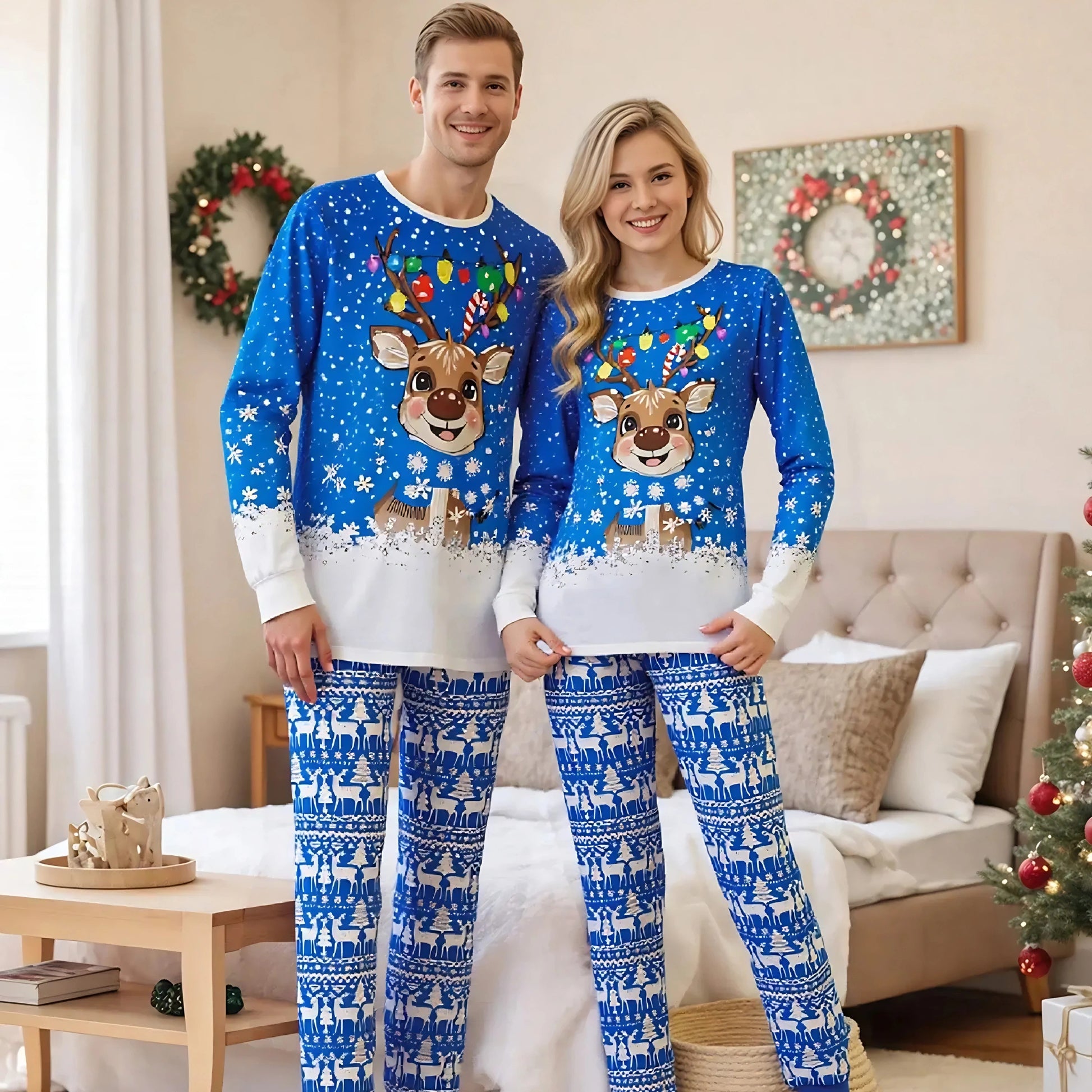 Matching Christmas family pajama set