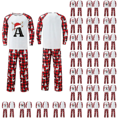 Matching family Christmas plaid long sleeve pajama set