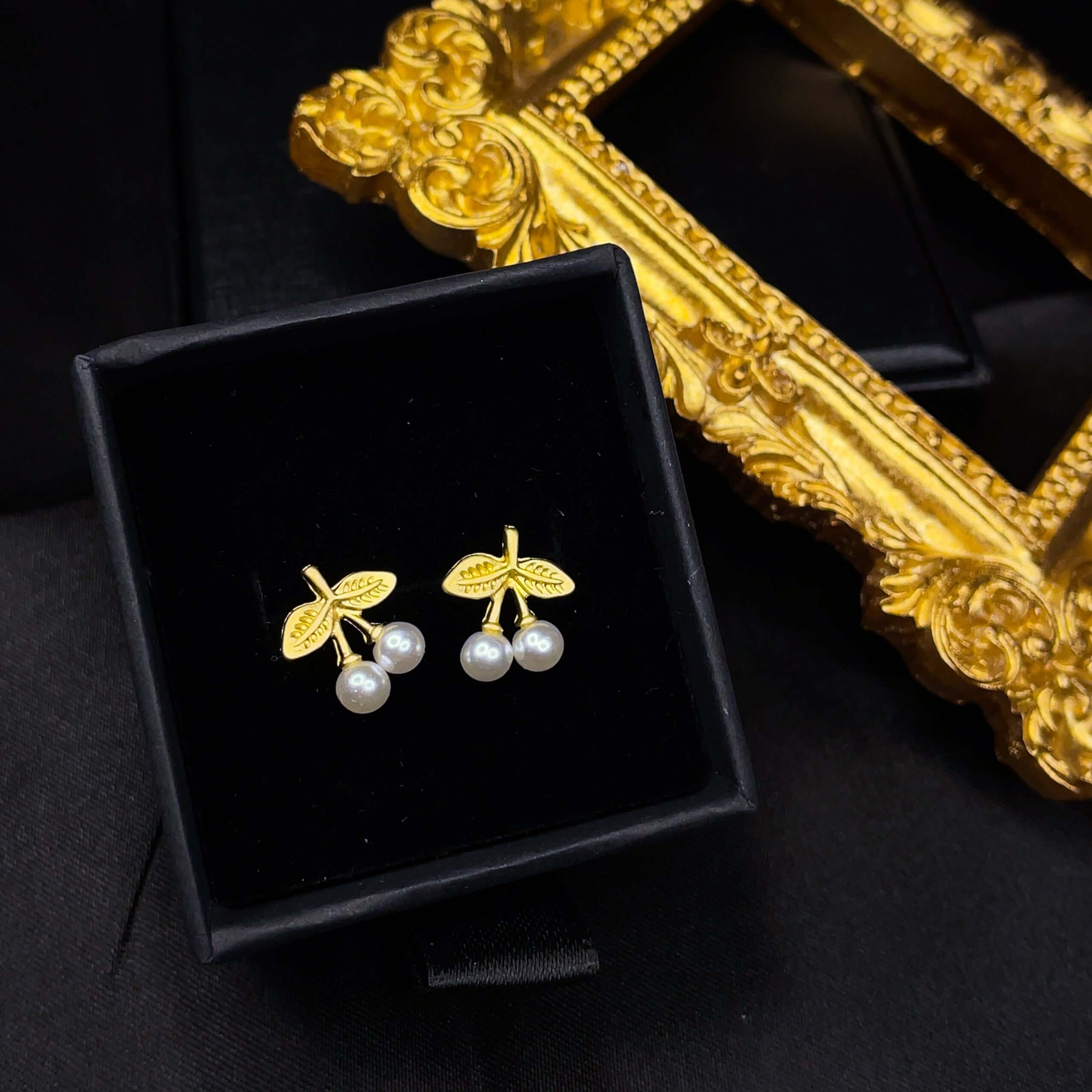 Shopminx Pearl Cherry Studs Default Title