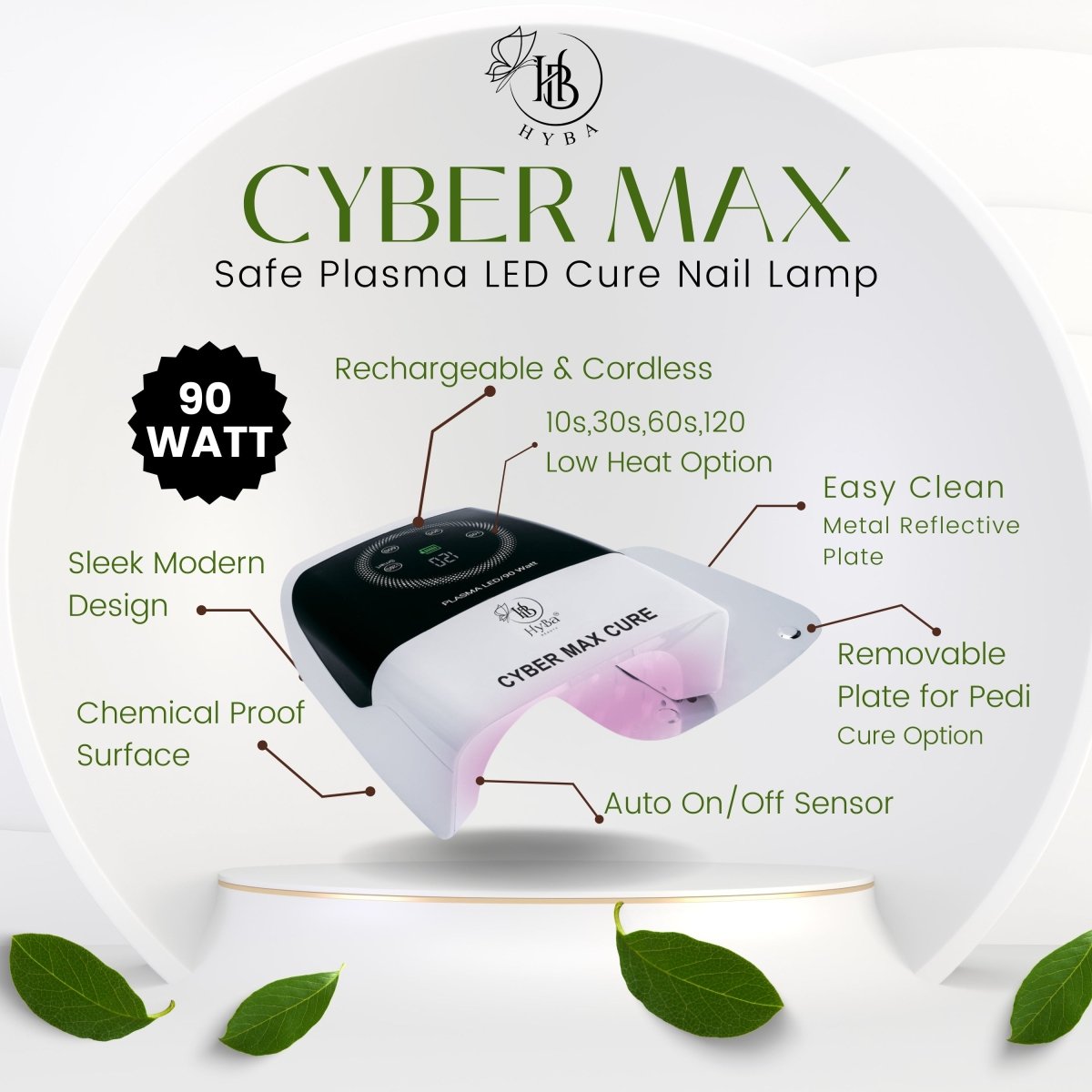 CYBER MAX Cure Nail Gel Machine 90watt / Pink Light