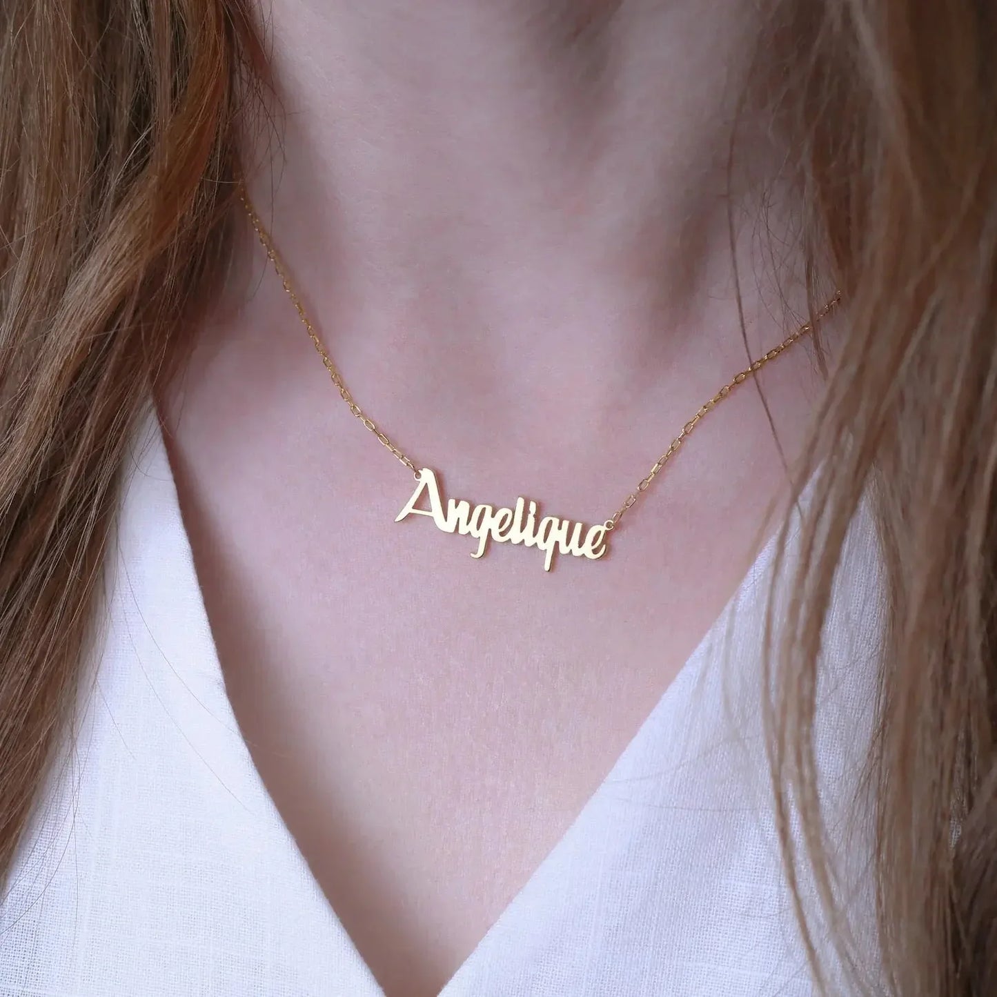 Name Necklace - personalized name necklace Gold