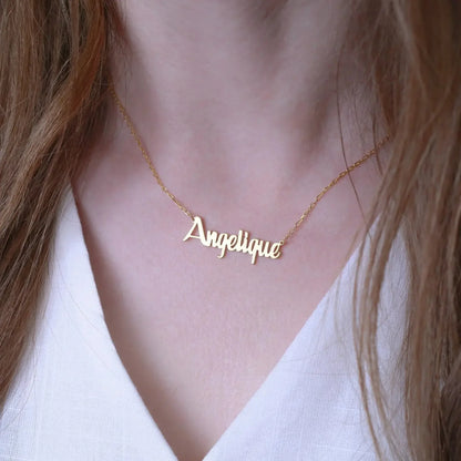 Name Necklace - personalized name necklace Gold