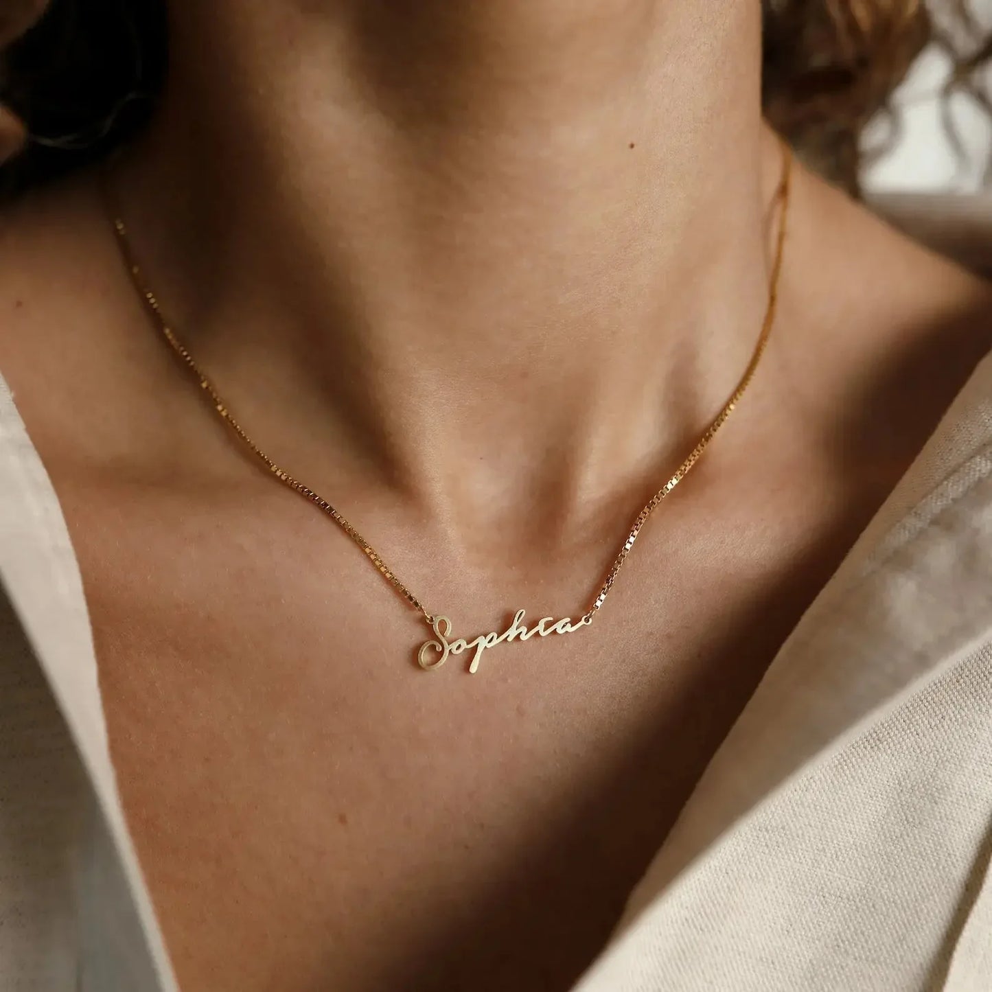 Name Necklace - personalized name necklace Gold