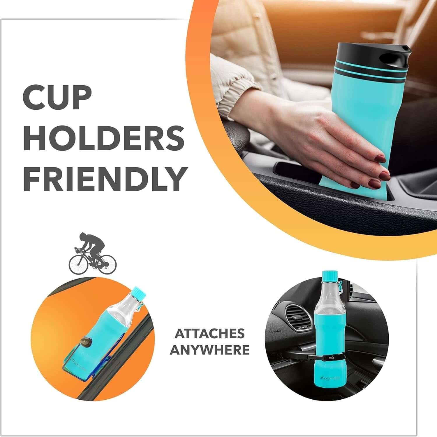 Shopminx Transformer 2-in-1 Insulated Travel Mug – Leak-Proof Stainless Steel Tumbler with Dual Lids for Hot & Cold Drinks, BPA-Free, 16 oz Blue