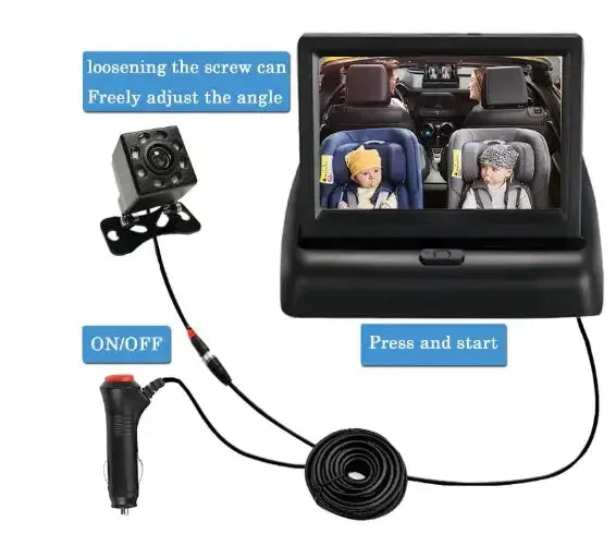 BabyGuard HD Car Monitor with Adjustable Camera Black 2 / CLT 509 1