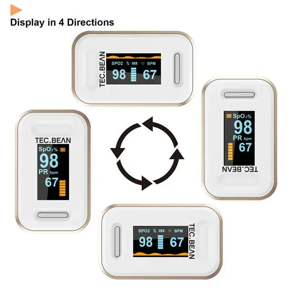 Tec.bean Fingertip Pulse Oximeter Blood Oxygen Saturation Monitor Default Title