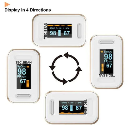 Tec.bean Fingertip Pulse Oximeter Blood Oxygen Saturation Monitor Default Title