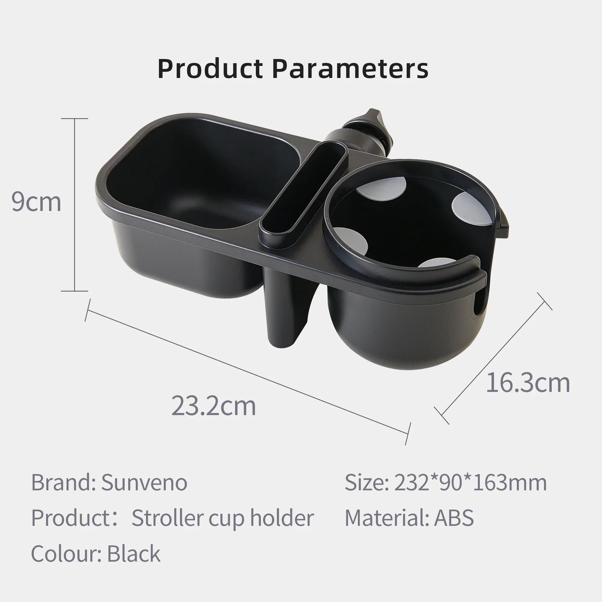 Baby Stroller Parent Cup Holders 3 in 1 Default Title