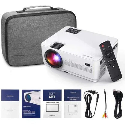 LCD Video Projector with Carrying Case HD Projector Mini Projector Default Title