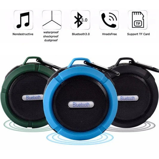 Mini Portable Waterproof Bluetooth Speaker with Suction Cup White