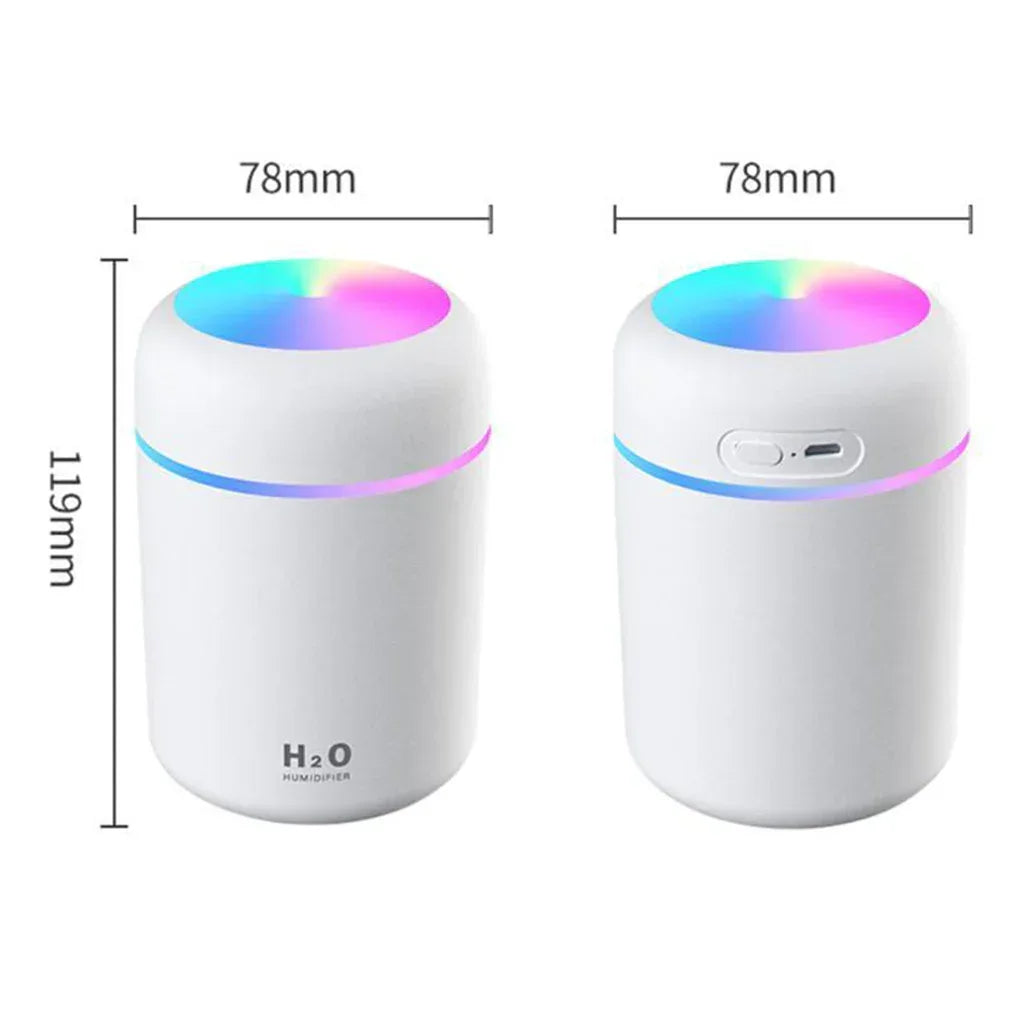 Portable Air Humidifier Aroma Essential Oil Diffuser for Car Home White