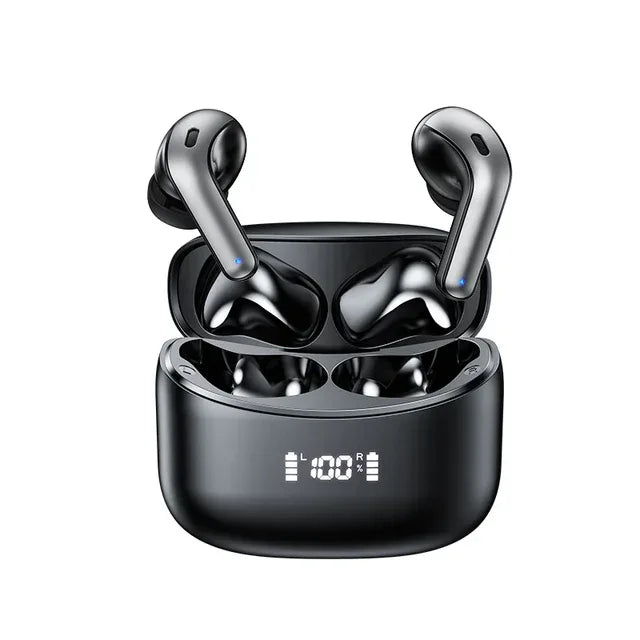 LED TWS Earbuds Bluetooth 5.0 Earphones for Huawei Iphone Black