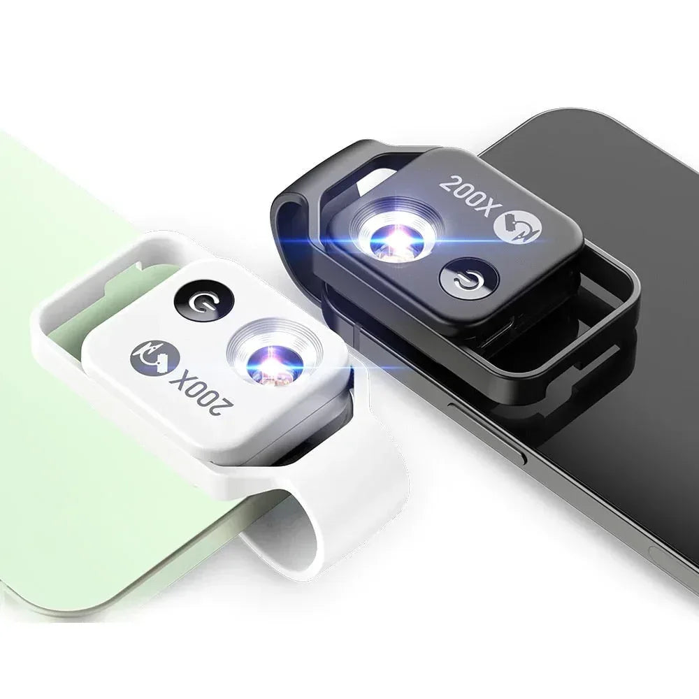 200X magnification Lens for Mobile Phone White