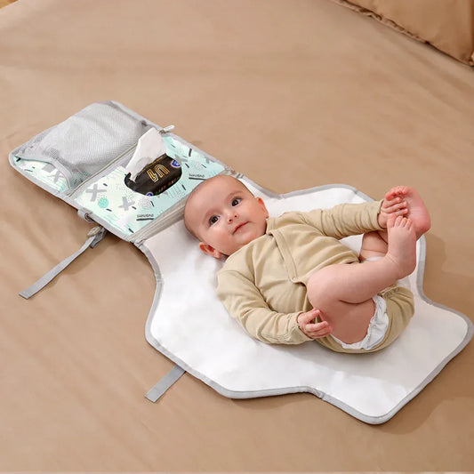 Folding Travel Changing Pad Blue