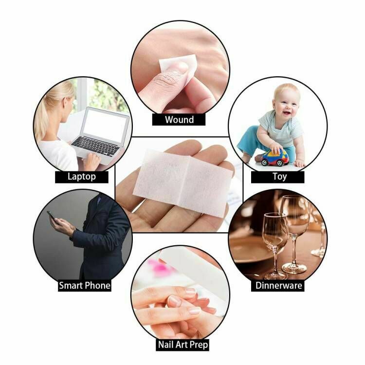 500-PCS Disposable Alcohol Cotton Prep Pad Sterilization Swabs