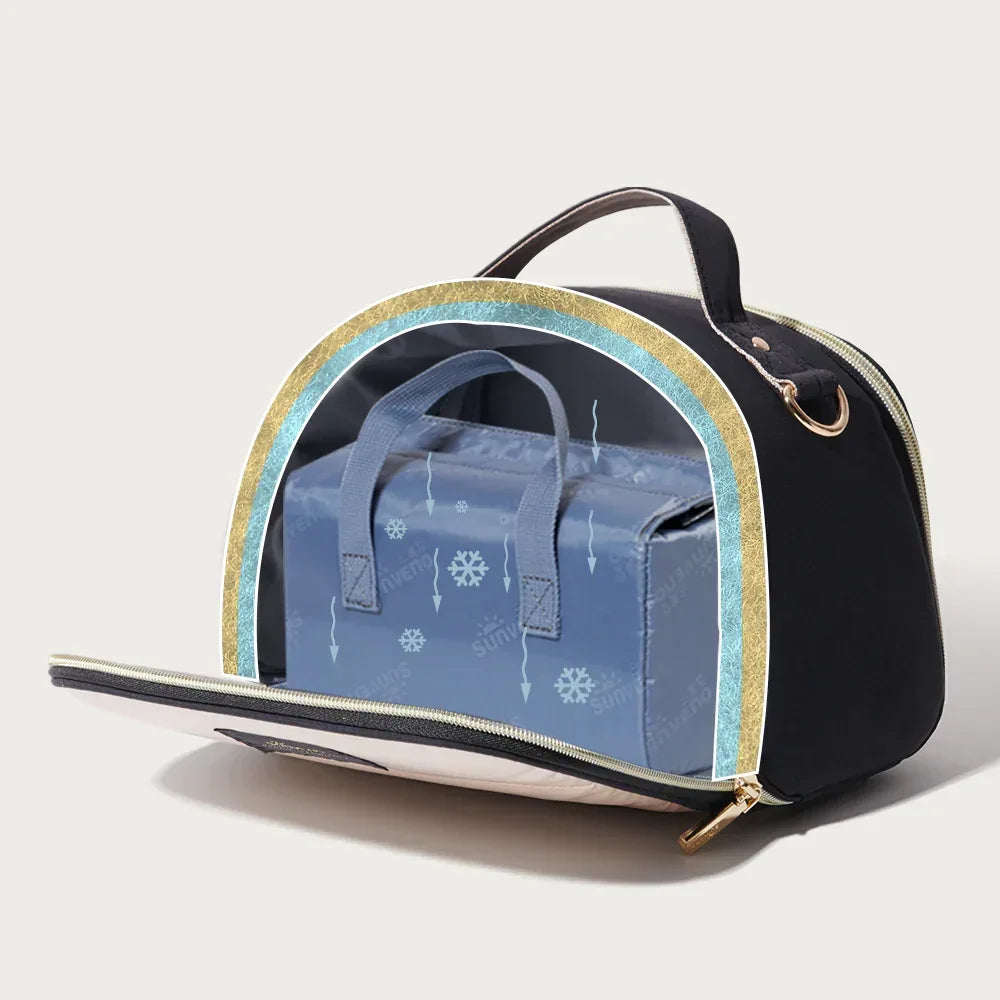 Lunch Bag with Shoulder Strap Small / Gold