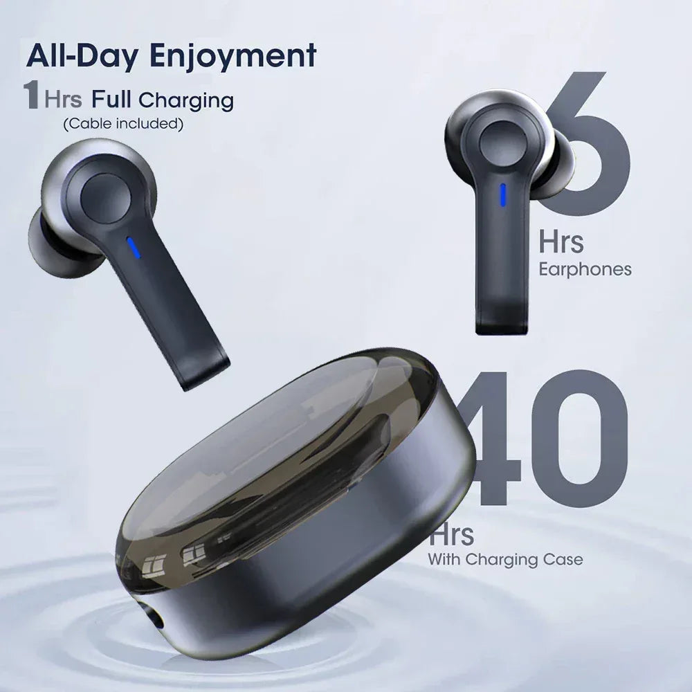 LED Display Wireless Earbuds TWS 5.0 Bluetooth Earphone Black