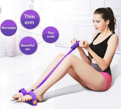 Portable Fitness Resistance Band with Pedal Default Title