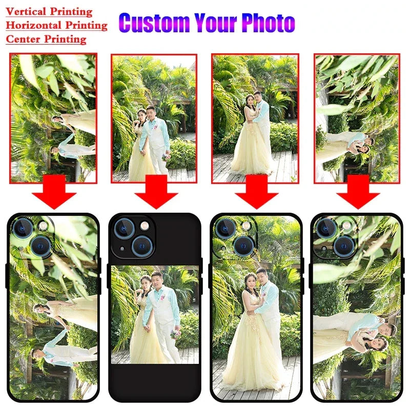 Custom Customized Phone Case For iPhone Transparent silicone Case