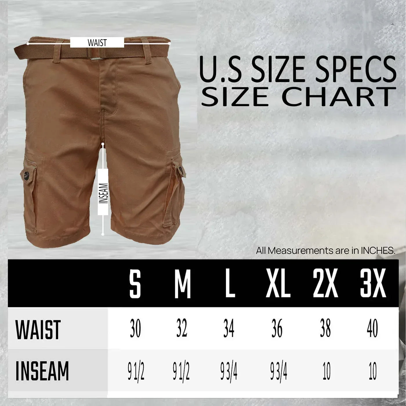 Belted Cargo Short CS002 36