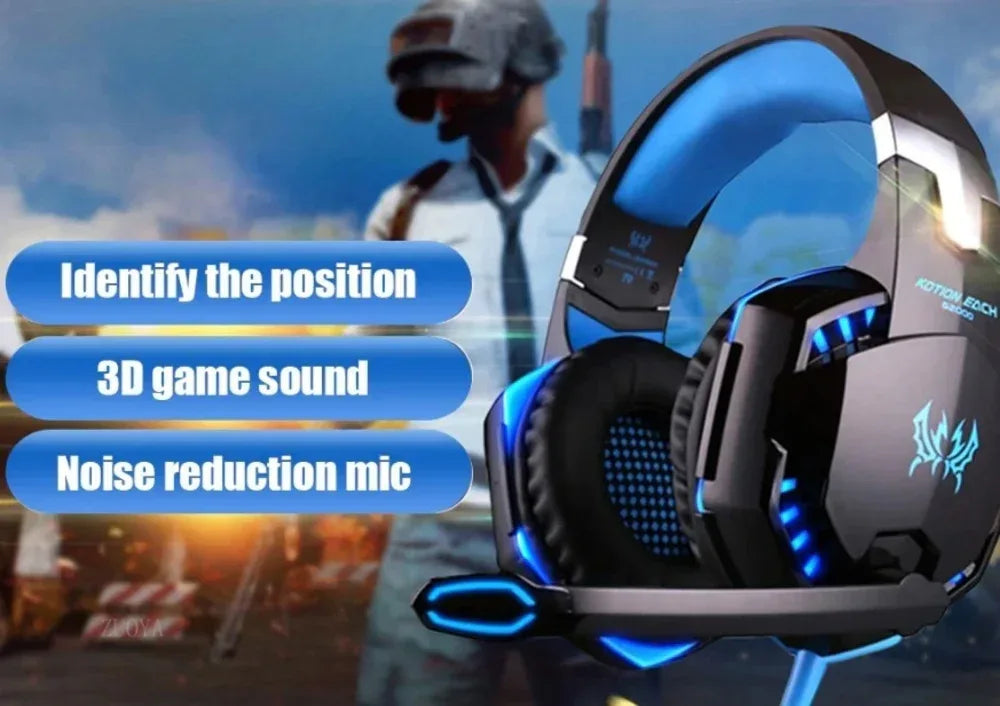Ninja Dragon G9300 LED Gaming Headset with Microphone Blue