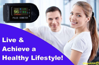Pulse Fingertip Oximeter Blood Oxygen SpO2 Monitor Default Title