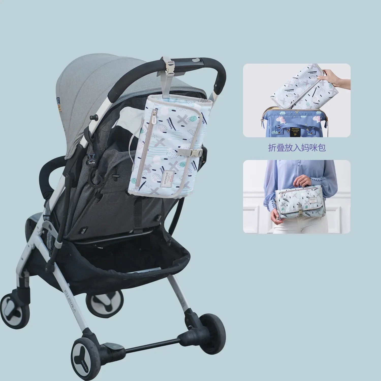Foldable Changing Pad Light Pink