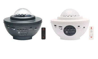 Colorful Starry Sky Galaxy Projector with Bluetooth Speaker White
