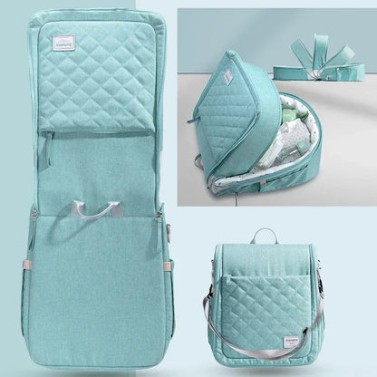 Portable Baby Diaper Bag Backpack with Changing Pad Gray
