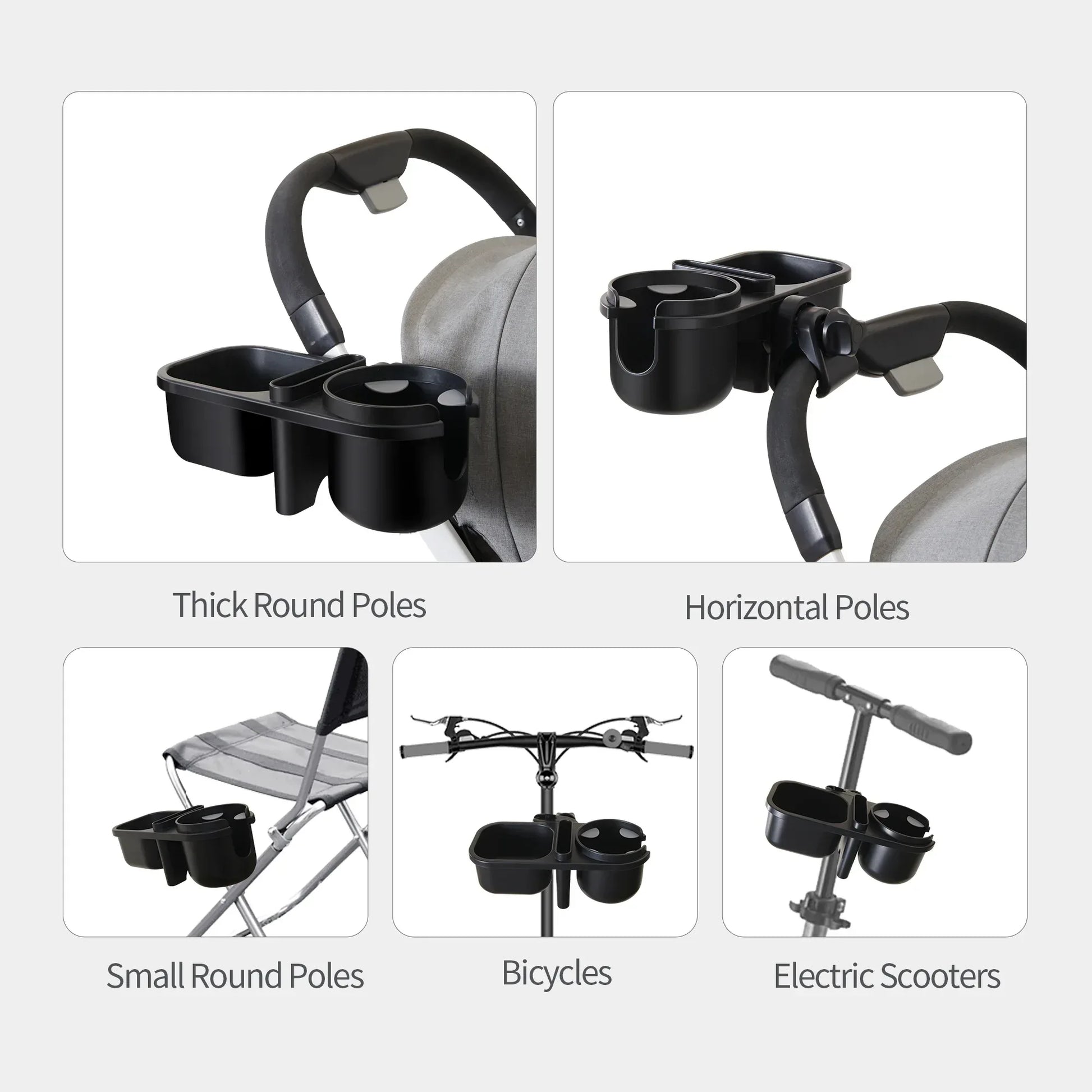 Baby Stroller Parent Cup Holders 3 in 1 Default Title