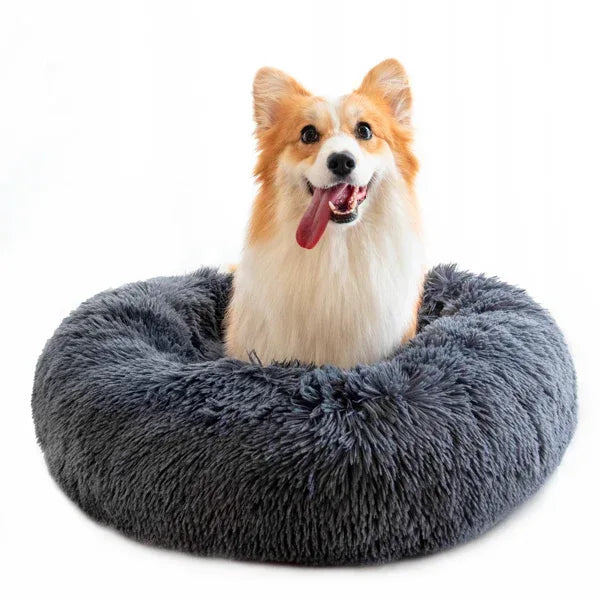 Pet Beds for Cats Dog Bed Washable Anti Anxiety Fluffy Dog Bed 50cm