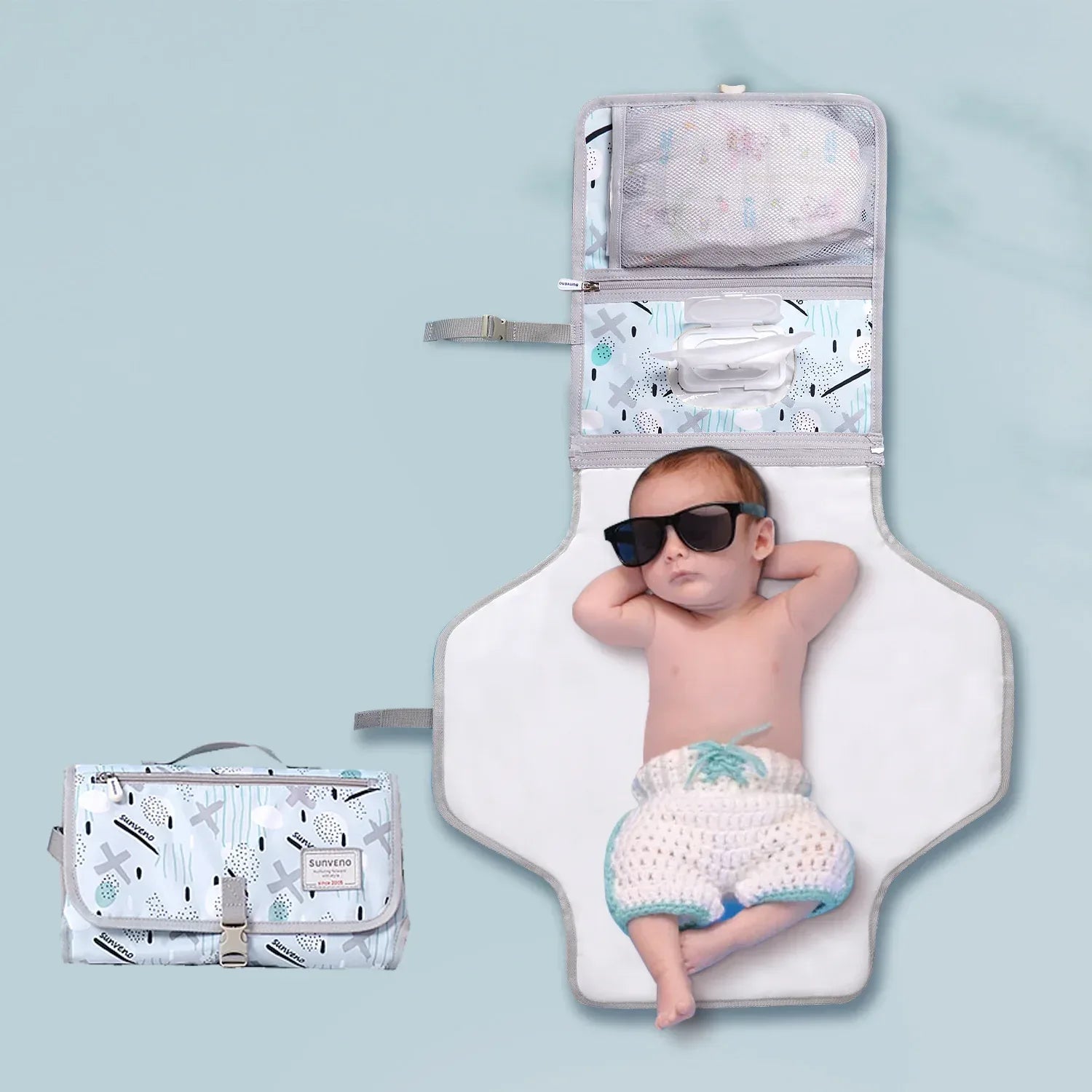 Foldable Changing Pad Light Pink