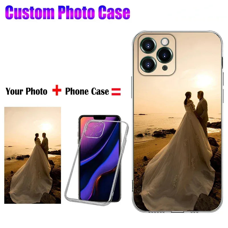 Custom Customized Phone Case For iPhone Transparent silicone Case
