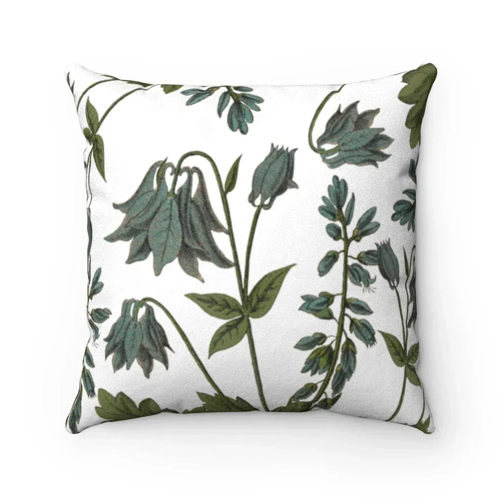 Bluebell Blossoms Double Sided Print Faux Suede Home Decor Cushion 14" × 14"