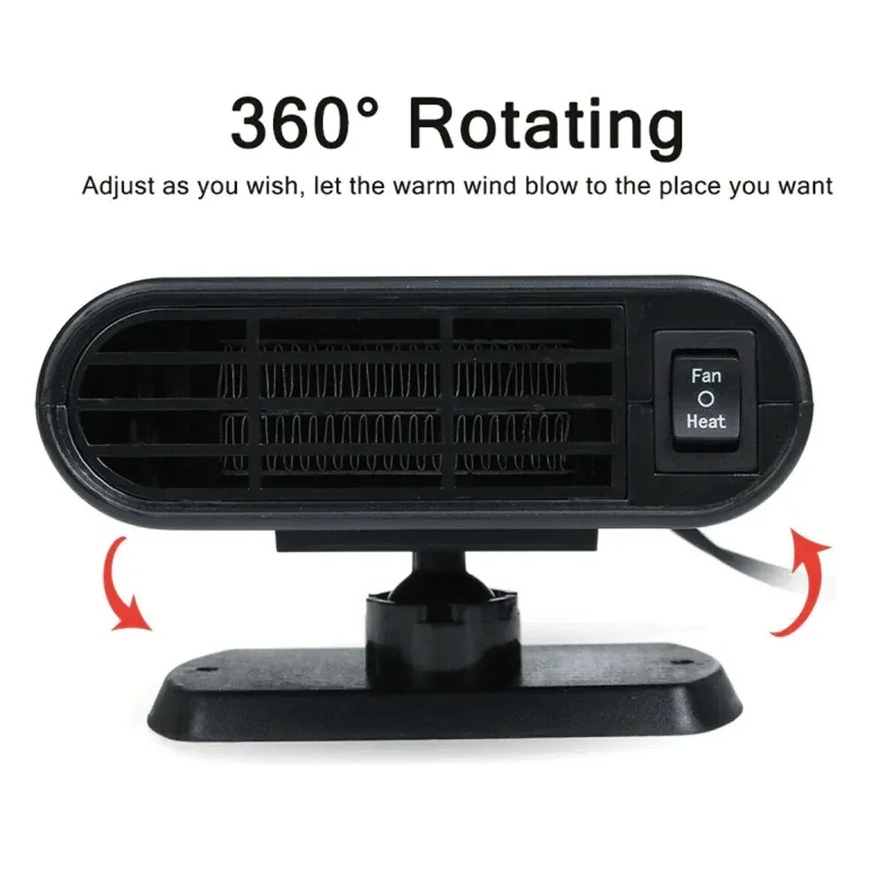 Powerful Car Heater and Fan Defroster 500W Gray