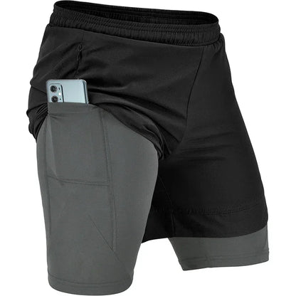 T16 2-in-1 Compression MMA Shorts M / Green Black