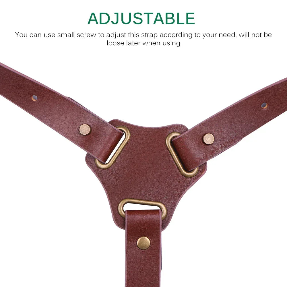 Genuine Leather Camera Shoulder Strap Adjustable Default Title