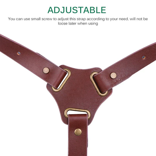 Genuine Leather Camera Shoulder Strap Adjustable Default Title