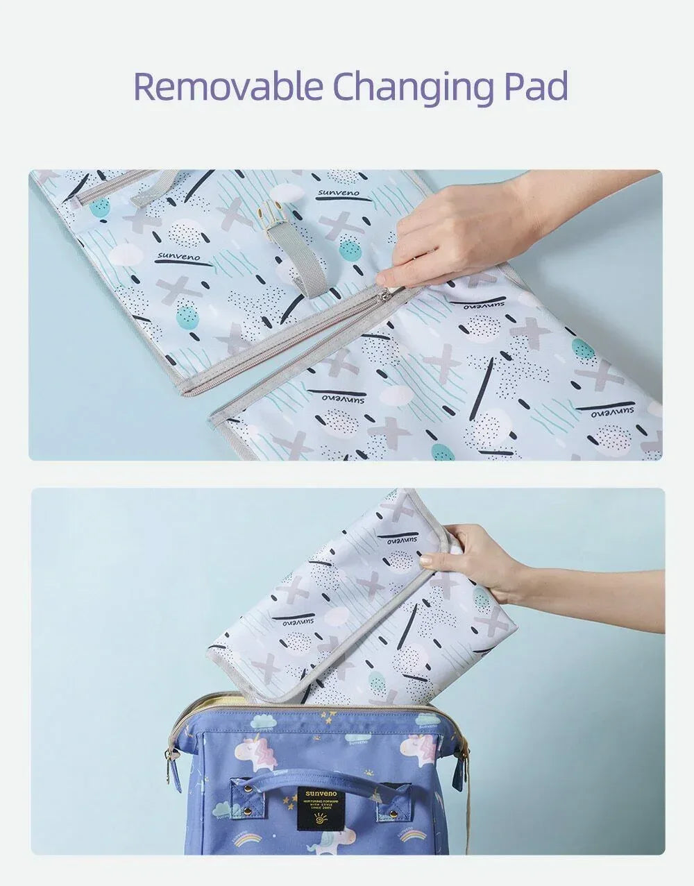 Foldable Changing Pad Light Pink