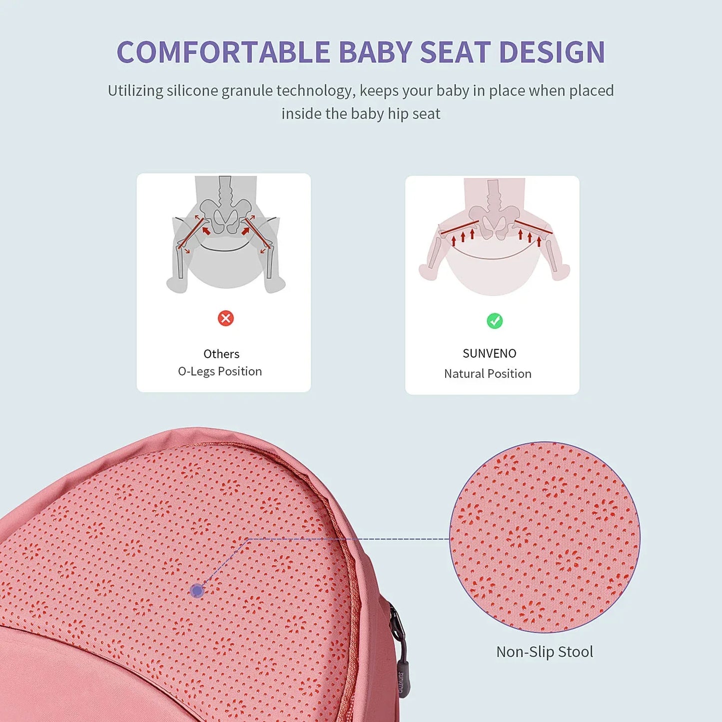 Fashionable Baby Hipseat Carrier Pink Clover