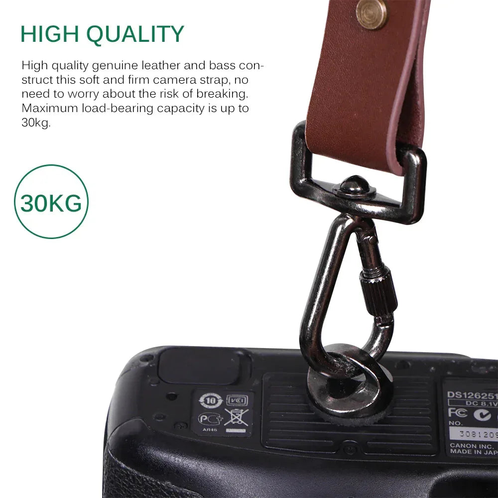 Genuine Leather Camera Shoulder Strap Adjustable Default Title