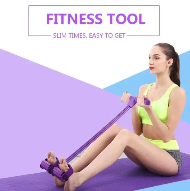 Portable Fitness Resistance Band with Pedal Default Title