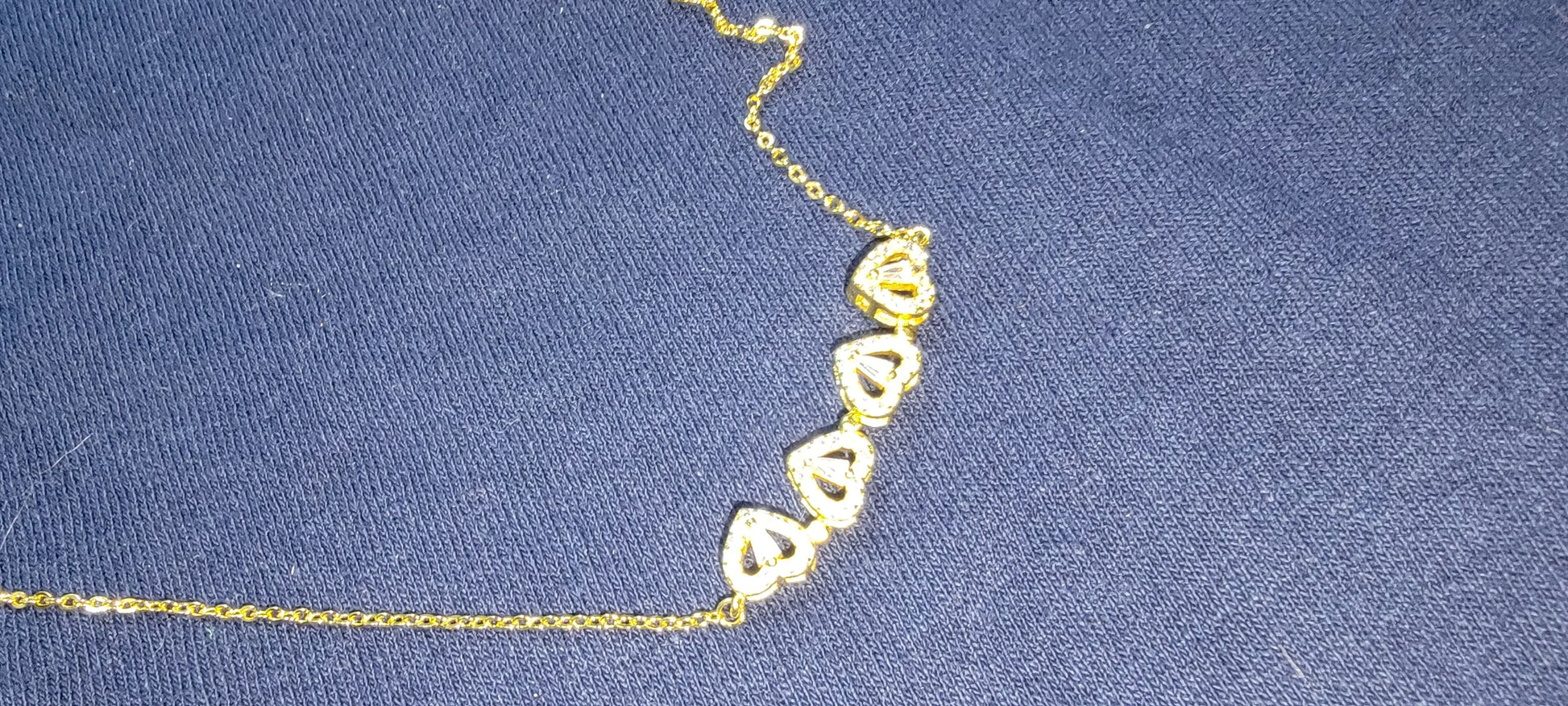 Lucky Clover- Four Leaf Heart Shape Necklace Gold Necklace