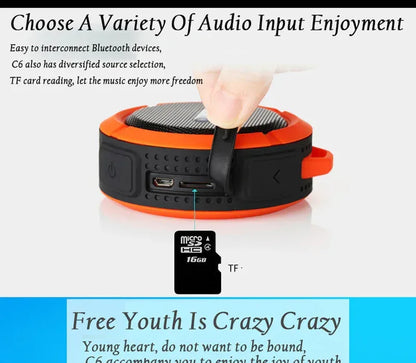 Mini Portable Waterproof Bluetooth Speaker with Suction Cup White