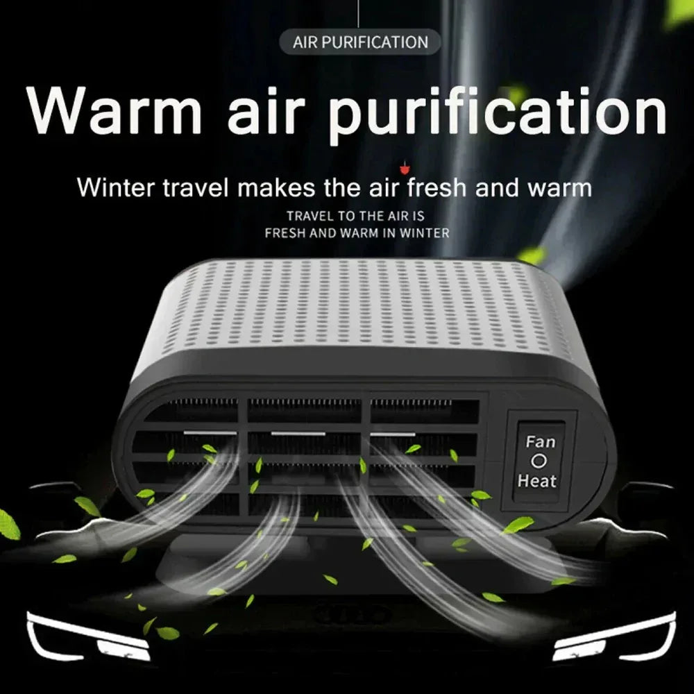Powerful Car Heater and Fan Defroster 500W Gray