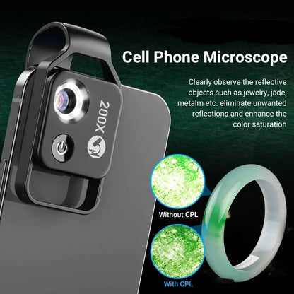 200X magnification Lens for Mobile Phone White