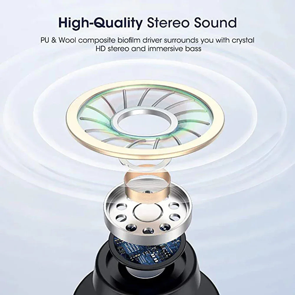LED Display Wireless Earbuds TWS 5.0 Bluetooth Earphone Black